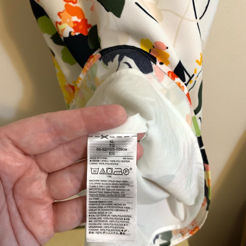 Banana Republic Floral Camisole in Black, Yellow, and Pink - Picture 6 of 8
